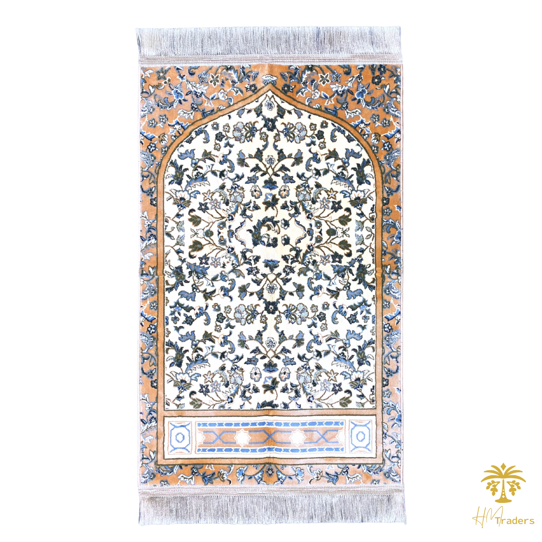 Luxurious Haramain Prayer Mat - Cream HM Traders