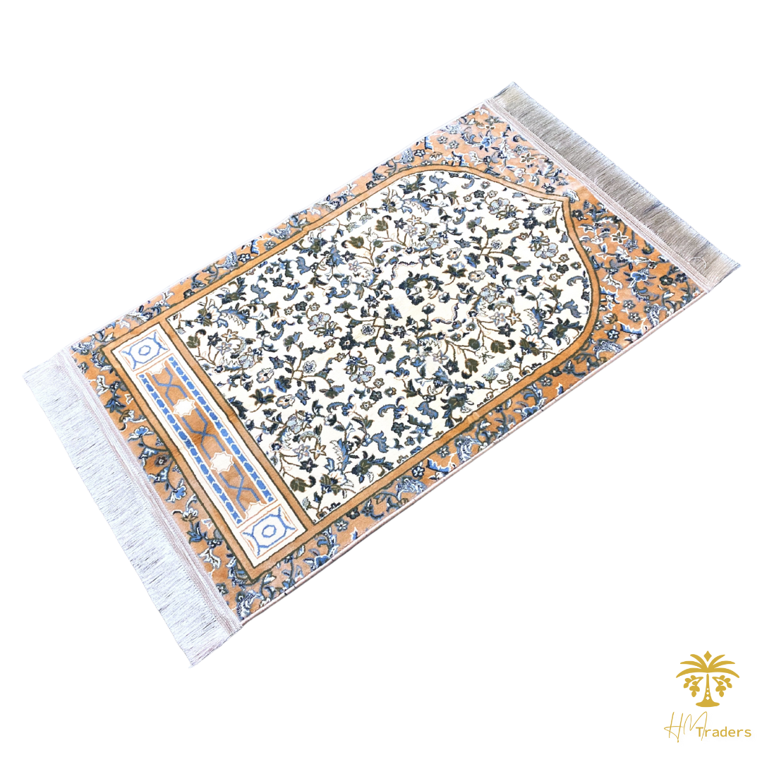 Luxurious Haramain Prayer Mat - Cream HM Traders