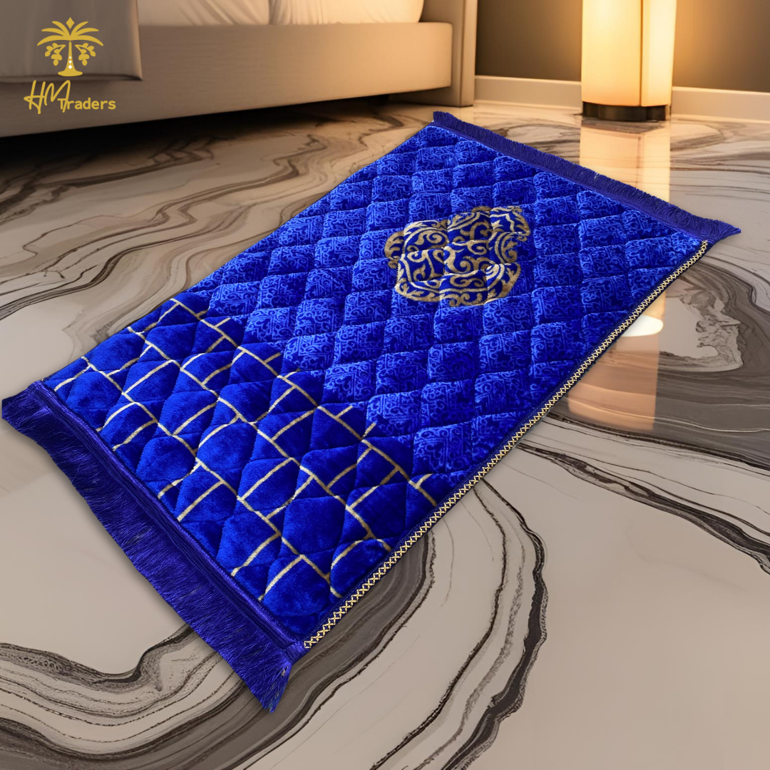 Kaaba Comfort Prayer Mat Blue