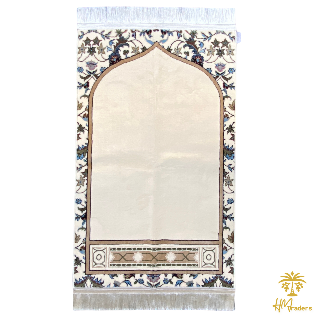 Imam e Kaaba Prayer Rug (Cream) HM Traders