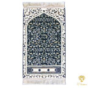 Luxurious Haramain Prayer Mat - Dark Blue HM Traders