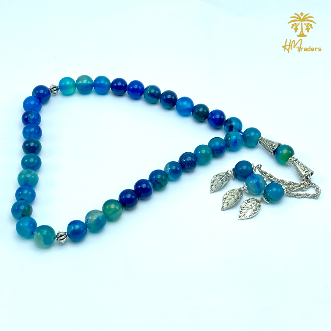 Blue Aqeeq Tasbih (Chain) HM Traders