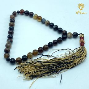 Brown Aqeeq Tasbih 10 mm HM Traders