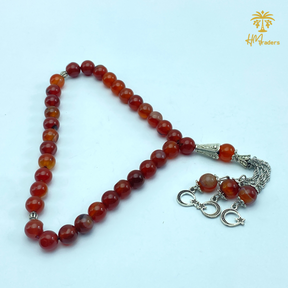 Red Sulemani Aqeeq Tasbih 8 mm HM Traders