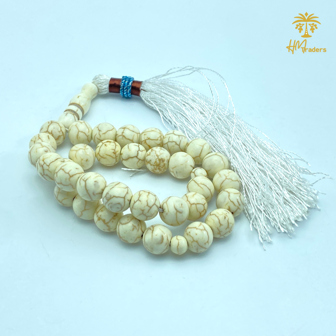 White Feroza Tasbih 10 mm HM Traders