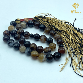 Brown Aqeeq Tasbih 10 mm HM Traders