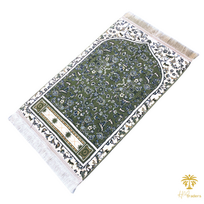 Luxurious  Haramain Prayer Mat - Green HM Traders