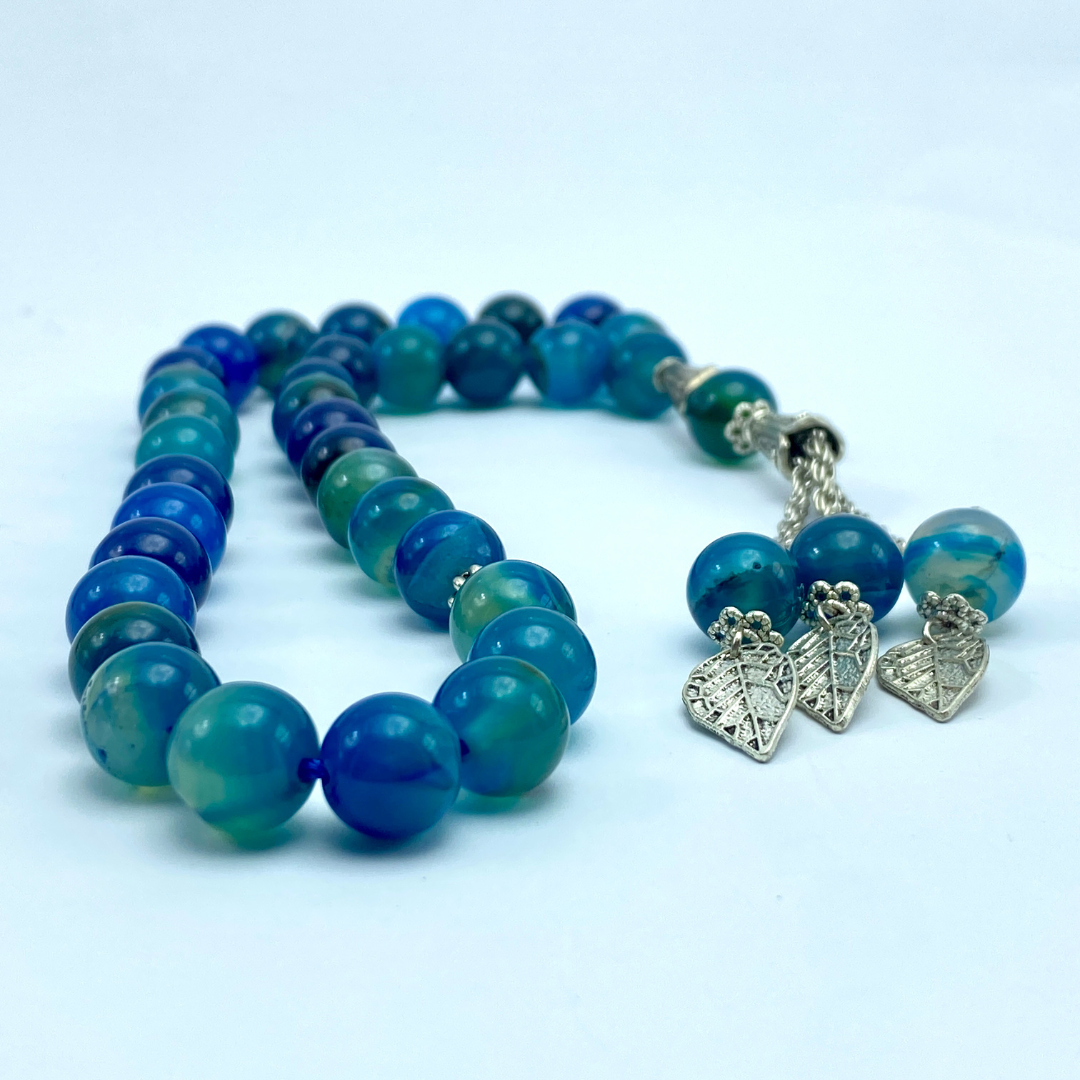 Blue Aqeeq Tasbih (Chain) HM Traders