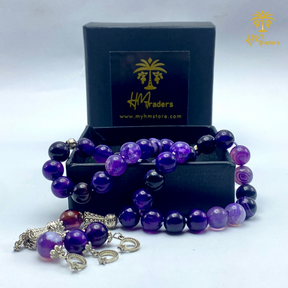 Purple Aqeeq Tasbih HM Traders