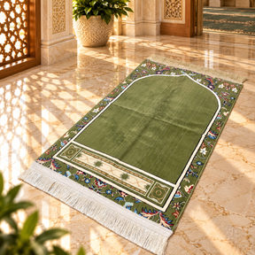 Imam e Kaaba Prayer Rug (Green) HM Traders