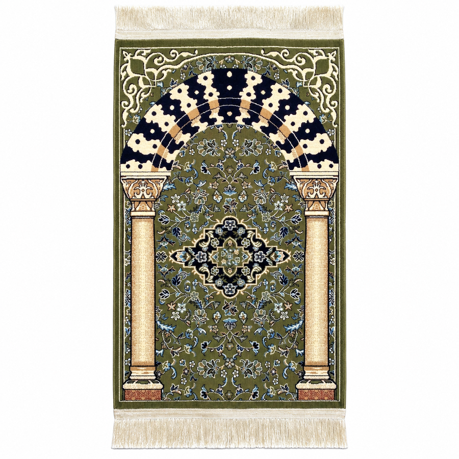 Alrawda with Beautiful Mehrab of the Masjid Nabawi Prayer Mat HM Traders