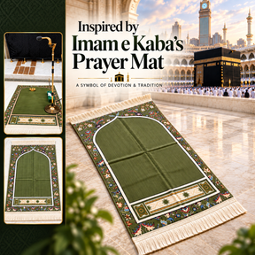 Imam e Kaaba Prayer Rug (Green) HM Traders