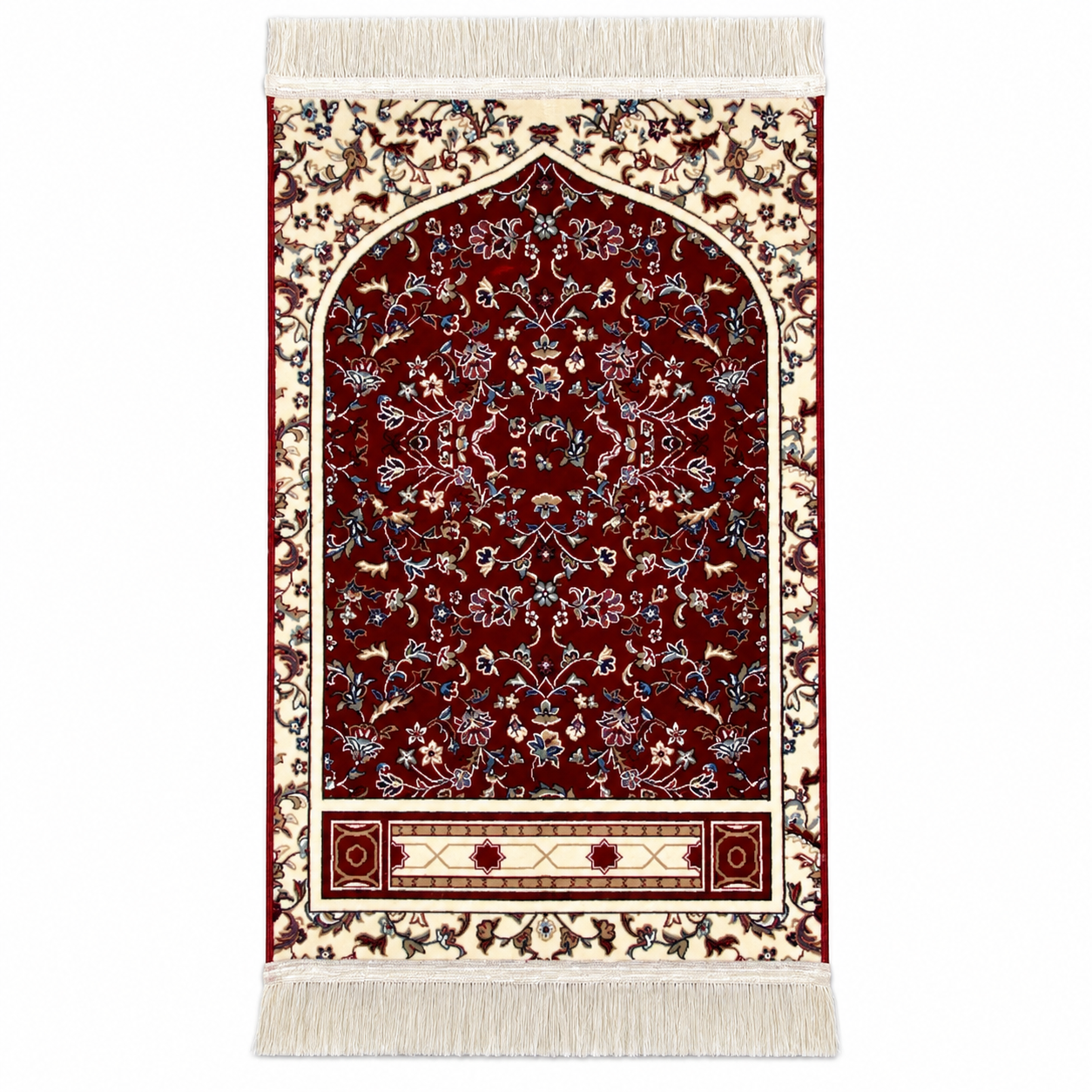 Luxurious Haramain Prayer Mat - Red HM Traders