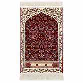 Luxurious Haramain Prayer Mat - Red HM Traders