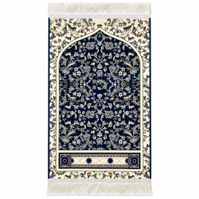 Luxurious Haramain Prayer Mat - Dark Blue HM Traders