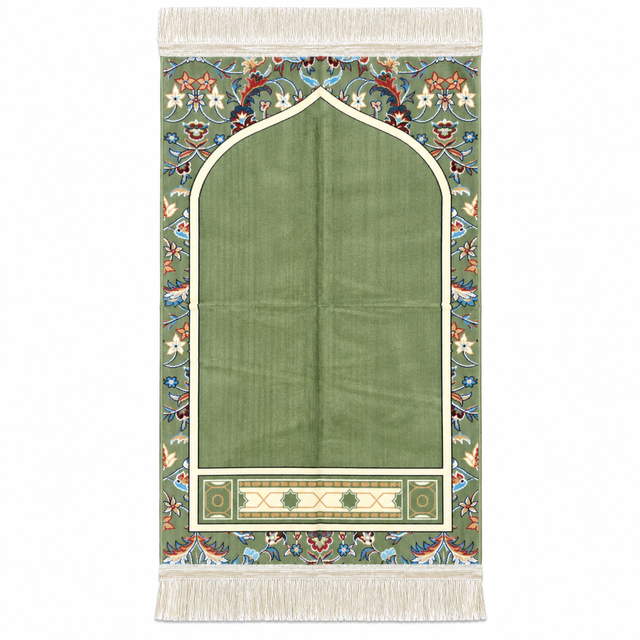 Imam e Kaaba Prayer Rug (Green) HM Traders