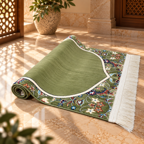 Imam e Kaaba Prayer Rug (Green) HM Traders