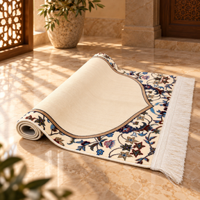 Imam e Kaaba Prayer Rug (Cream) HM Traders