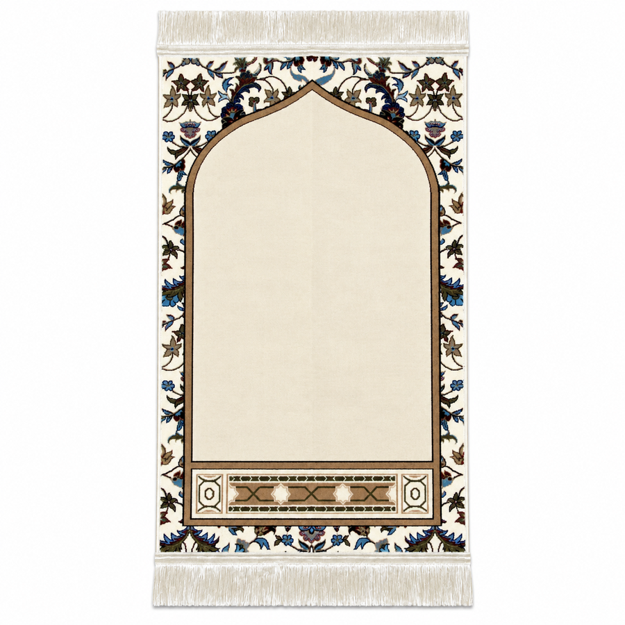 Imam e Kaaba Prayer Rug (Cream) HM Traders