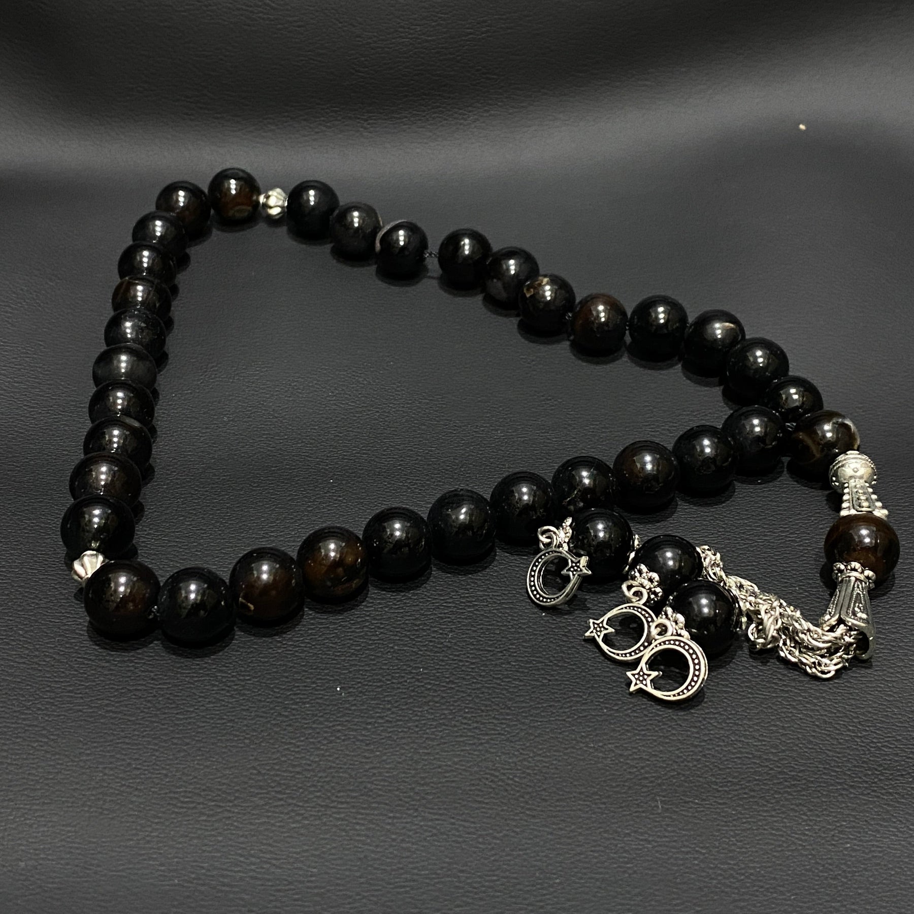 Black Aqeeq Tasbih 10 mm HM Traders