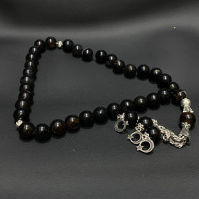 Black Aqeeq Tasbih 10 mm HM Traders