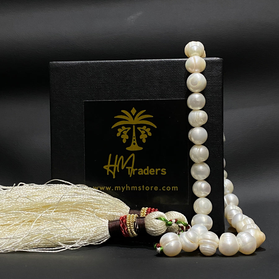 Real White Pearls Tasbih HM Traders