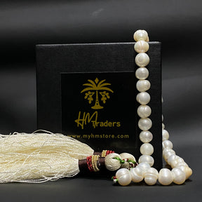 Real White Pearls Tasbih HM Traders