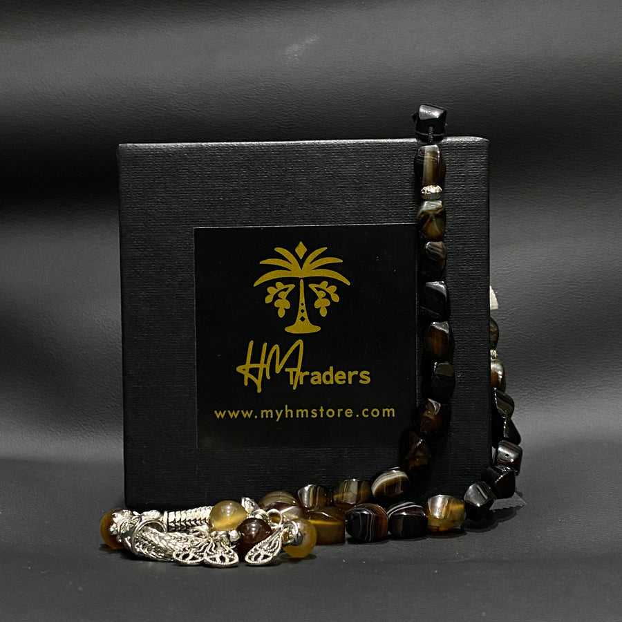 Brown Twisted Aqeeq HM Traders