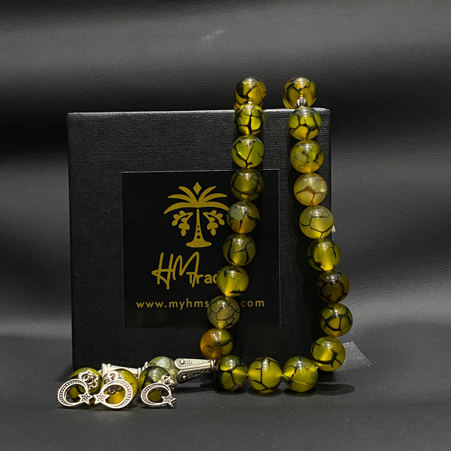 Green Shajri Aqeeq 10mm HM Traders
