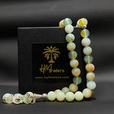 White Marbled Aqeeq Tasbih (Chain) 10 mm HM Traders